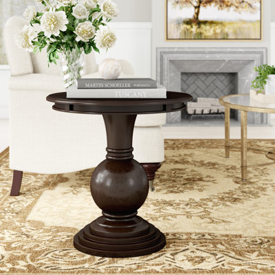 Knight 26” Round Pedestal End Table