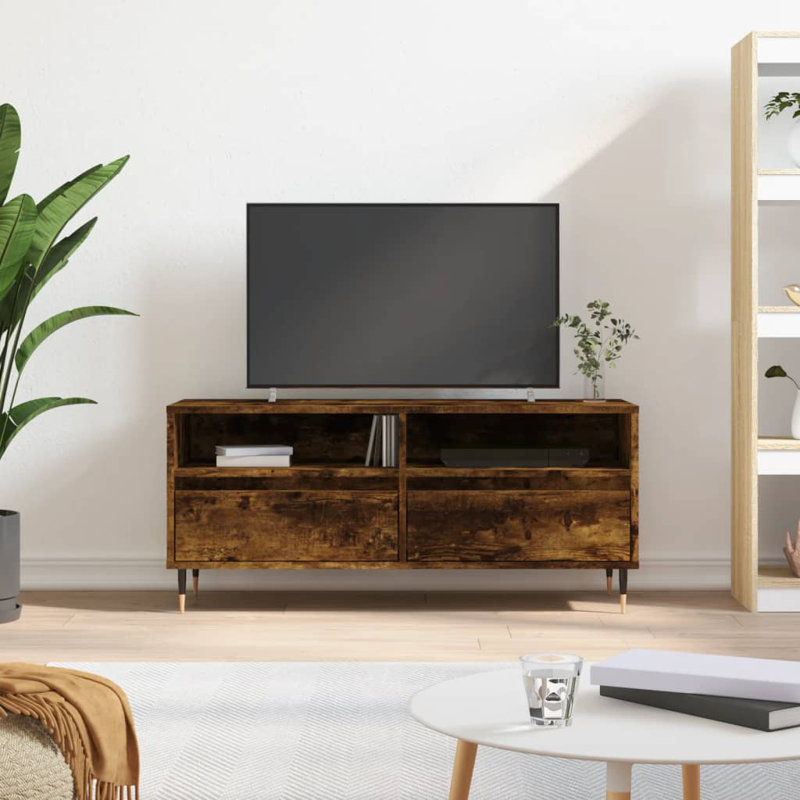 Boneta TV Stand for TVs up to 43", Smoked Oak