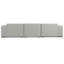 Grand canapé modulaire en L gris pâle 2 places Rex pour salon, style moderne avec accoudoirs très larges-98294391
