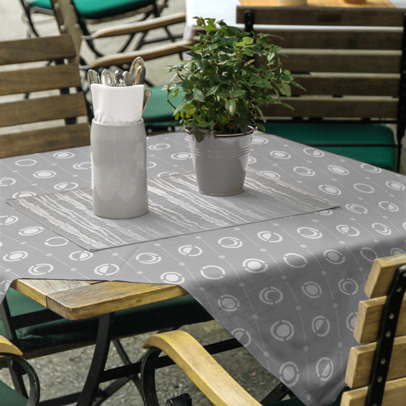 Classic Moon Phases Tablecloth, Gray