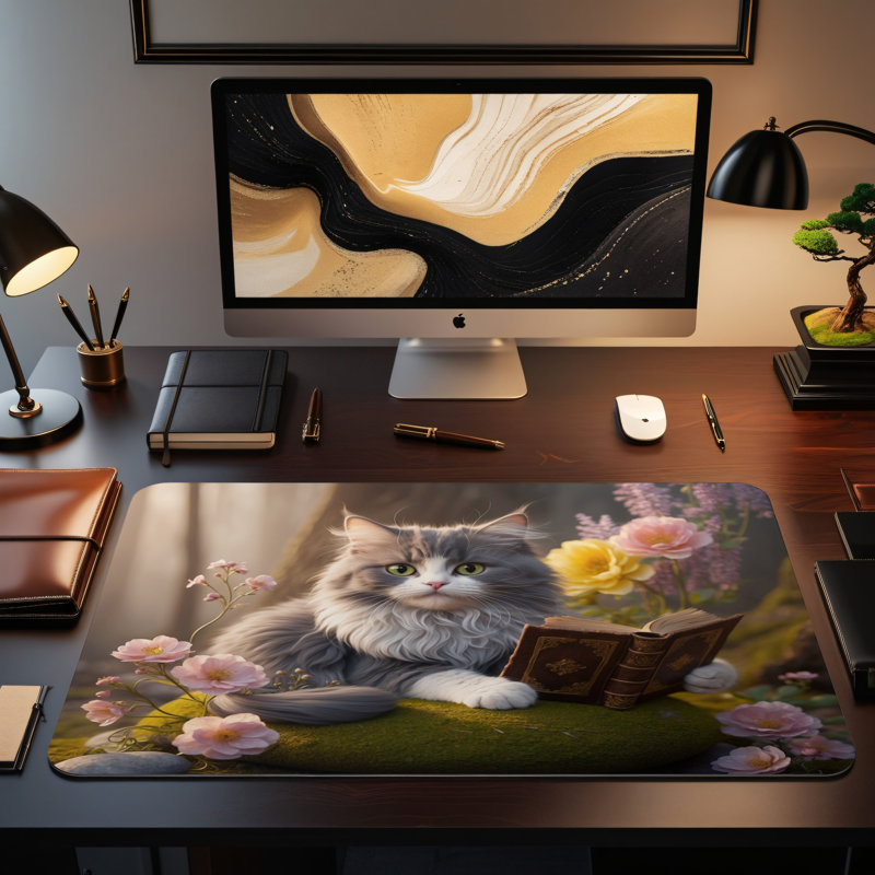 Polyester Desk Pad, 14.4x12.1