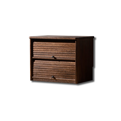 Solid Wood Slatted Shoe Storage Bench
