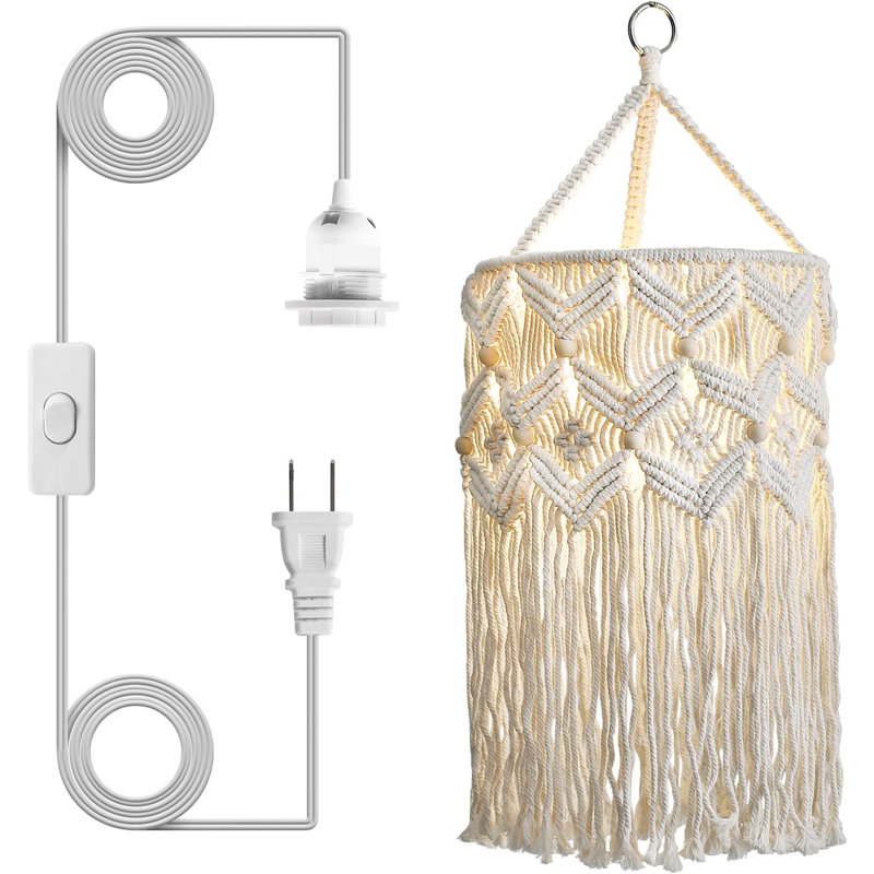 Luminaire suspendu blanc à 1 lumière Daleysa