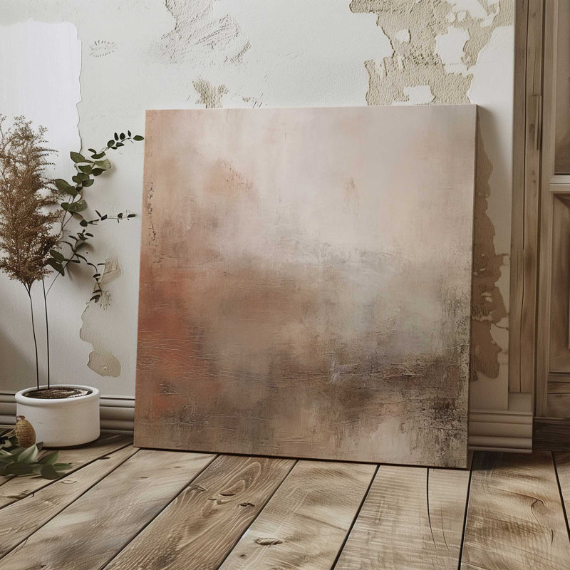 «Russet Mist D dépliant», reproduction sur toile dans un cadre en chrome poli, Toile tendue, H 32 po x l 32 po x P 1,25 po