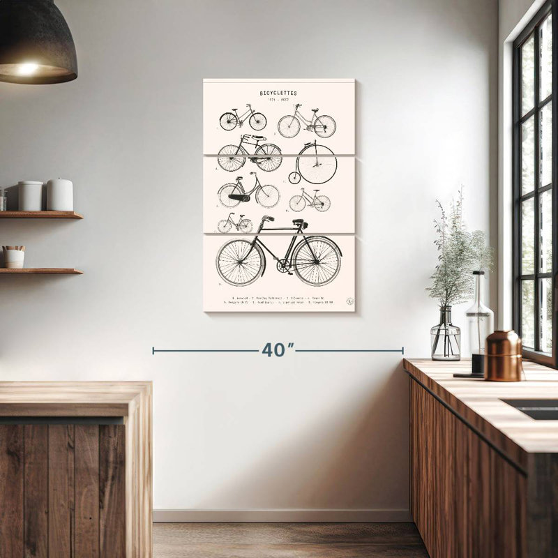 Bicyclettes, H 38 po x l 24 po