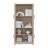Jodie 67.6" H x 31" W Mid-Century Modern 6-Shelf Bookcase with Tempered Glass Doors in Whitewashed Oak-1171226702