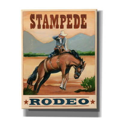 «Stampede Rodeo» par Ethan Harper, art mural sur toile
