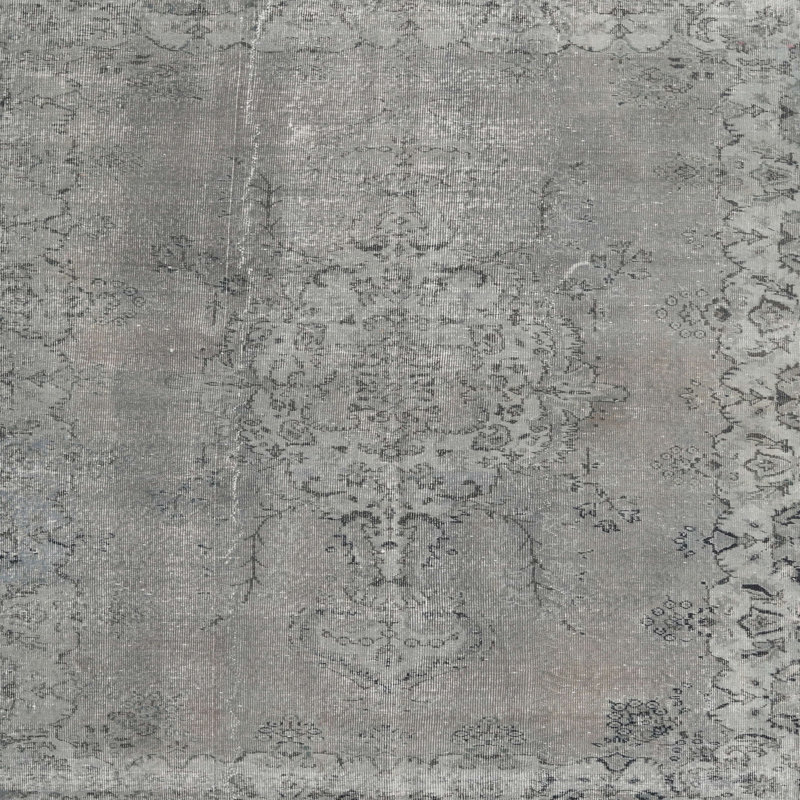 Tapis en laine brun clair / gris, Carré 7 pi