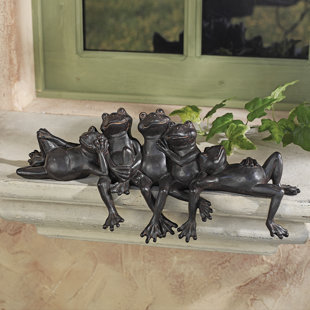 Lazy Daze Knot of Frogs Sill Sitters Statue