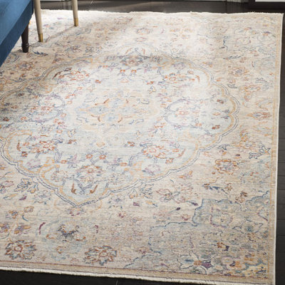 Bachus Damask Viscose Area Rug