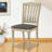 Tribeca Solid Wood and Gray Fabric Dining Chair, 38.86'' H X 18.60'' W X 20.96'' D