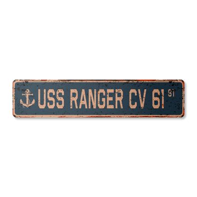 Ranger Cv 61 Street Sign Heavy Duty Plastic 4" X 18"