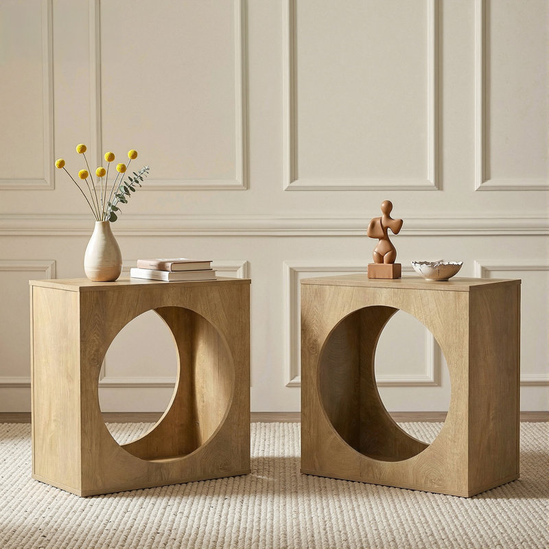 Table de bout pour le salon, table d'appoint à 2 niveaux