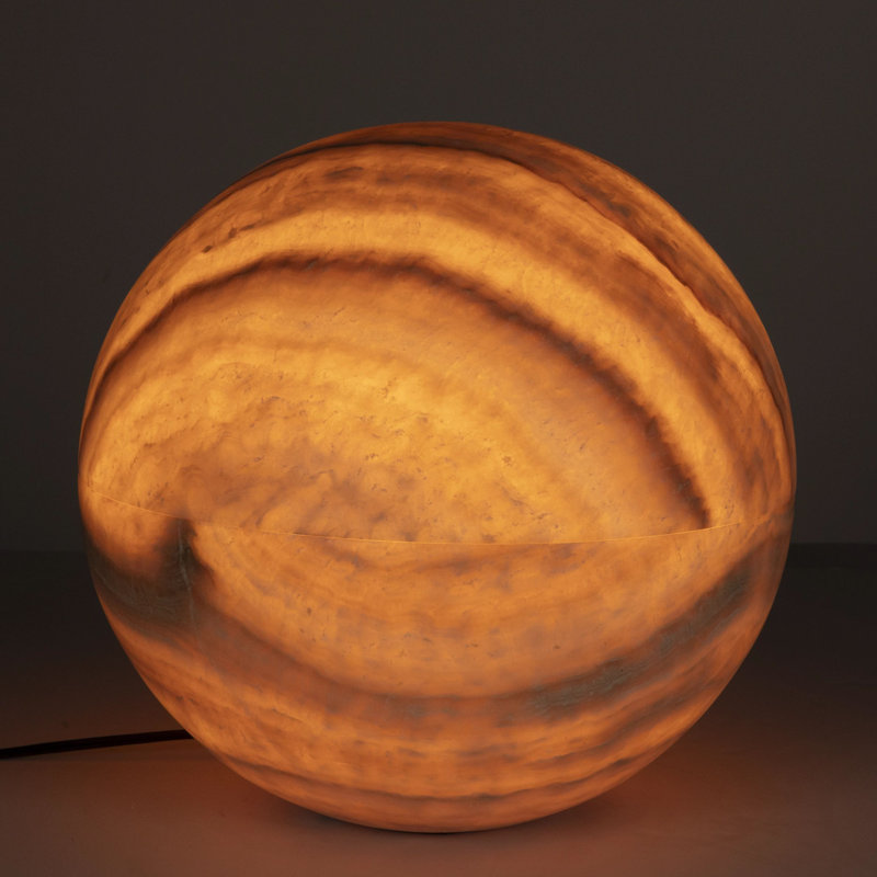 Onyx Table Lamp, 15" H x 15" W x 15" D