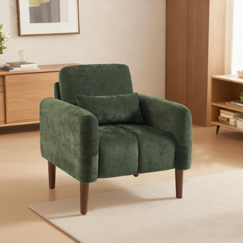 ANDYDECO Modern Style Accent Chair, Olive
