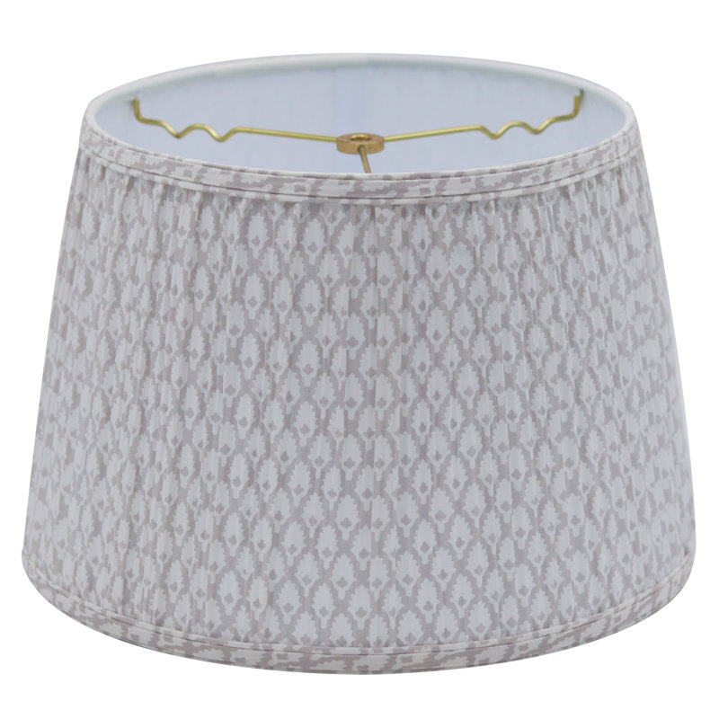 Abat-jour empire avec garniture laveuse Empire, blanc, Beige / blanc, H 9,5 po x l 14 po x P 14 po