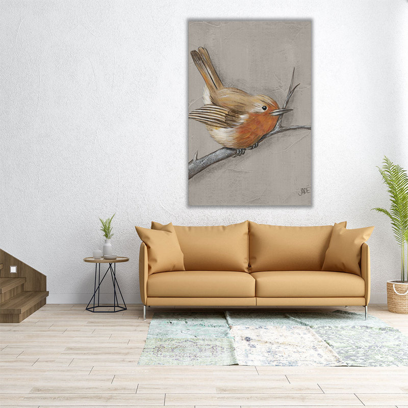«Winter Bird II», reproduction d'art sur toile, H 48 po x l 32 po