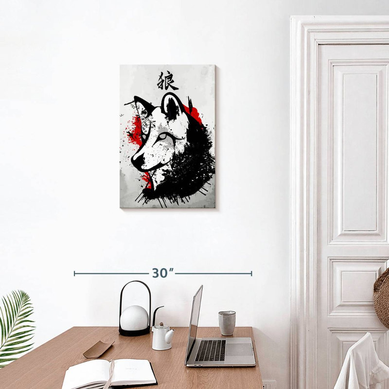 Brampt Japanese Wolf Okami, 24" H x 16" W