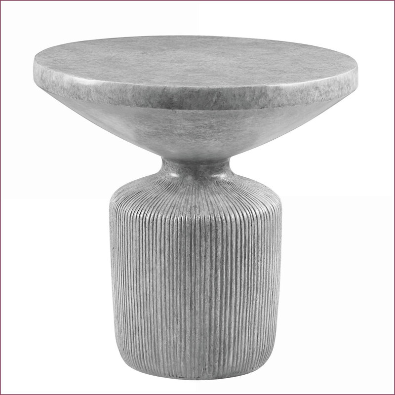 Table basse de style naturel gris patiné avec dégagement au sol de 19 po, aucun assemblage requis