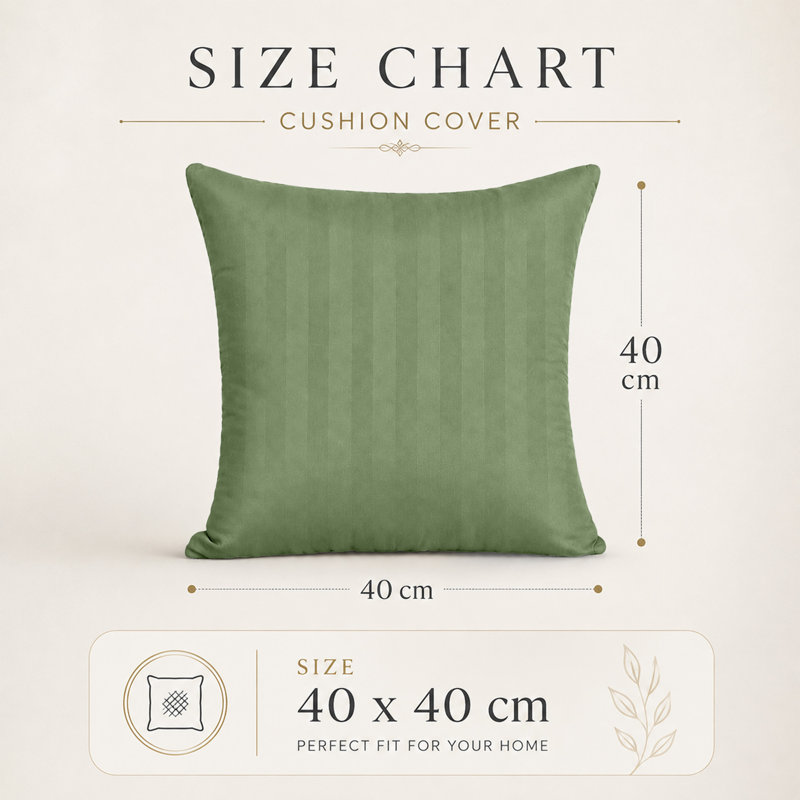 Microfiber Stripe Cushion Cases Sofa coach throw, OLIVE GREEN
