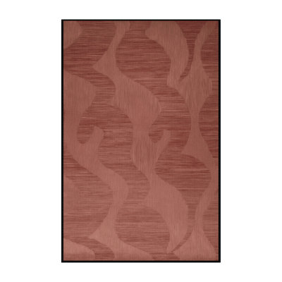 Machine Washable Abstract Brown Area Rug