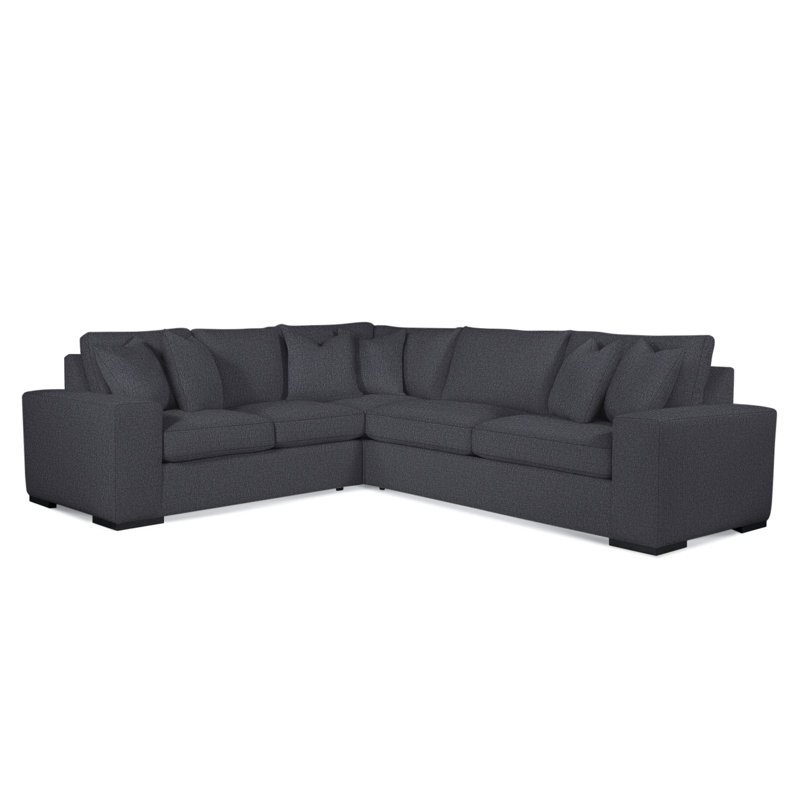 Memphis Sectional, Black, Left Hand Facing, Oatmeal Crypton Performance; 0822-74