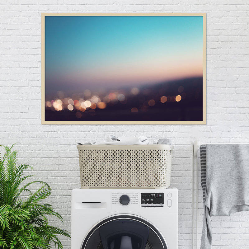 LA LA Sunset by Caroline Mint, Black, 29.25" H x 43.25" W x 0.88" D