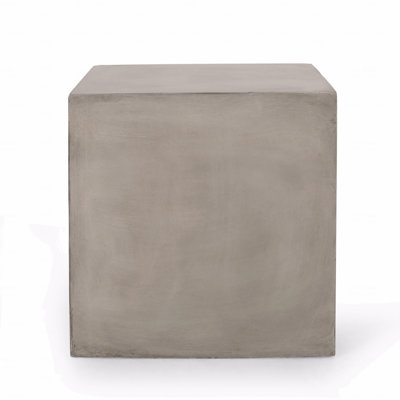 Sanaoubar Concrete Top End Table