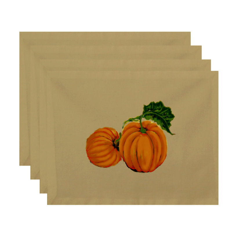 Poitras Polyester Food & Drink Square Placemat, Yellow