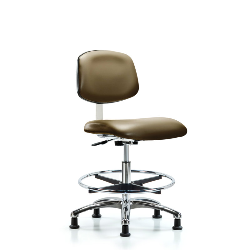 Medich Vinyl Task Chair, Taupe, Glides