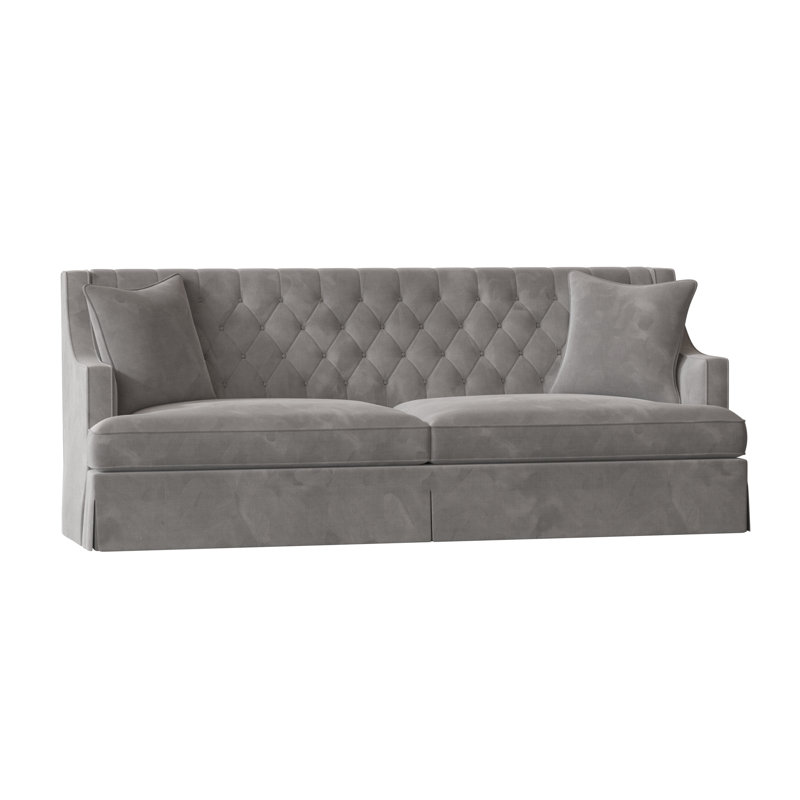 Carmel Linen and Cotton Sofa, 72" W, Aubrey Silver
