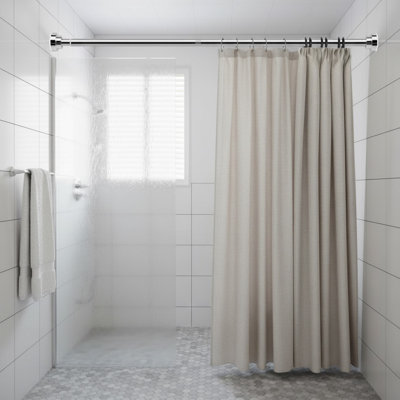 51.1cm Straight Wall Shower Curtain Pole