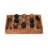 Tic-Tac-Toe Game Wood Mango Wood Casual Style Decorative Accent for Home Office Bedroom or Living Room Use - 2" Brown