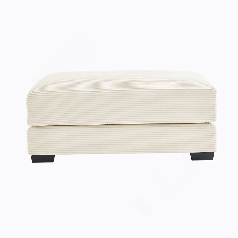28 repose-pieds en velours côtelé - Crème, Crème