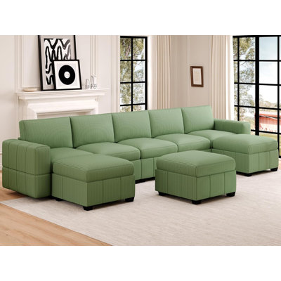 Canapé modulaire à rangement réversible 8 pièces 8 pièces