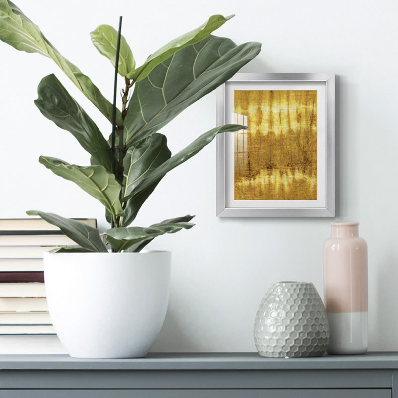 Turmeric Sunrise IV - impression encadrée, H 25,5 po x l 17,5 po, Argent argent