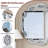  31.5" Silver Mirrored Wall Mirror, Round Decorative Console Mirror with Crushed Diamond Wave Frame