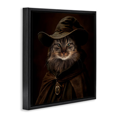 Cadre flottant pour chat Whiskered Wizardry, design par Kelley Parker