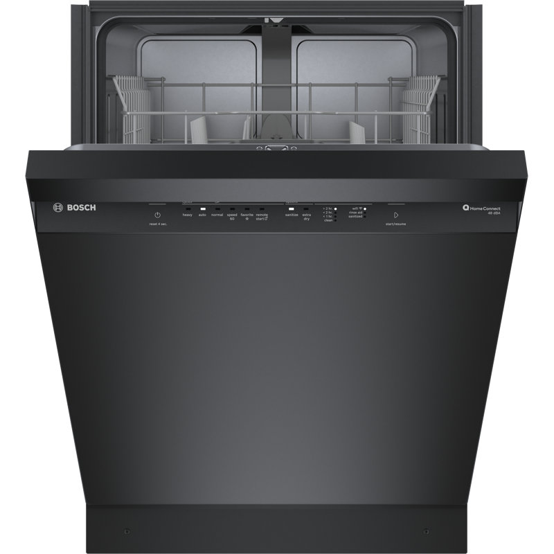 24" Recessed Handle 300 Series Dishwasher, Black