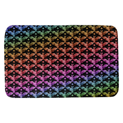 Tapis pour salle de bain arc-en-ciel Leffel
