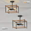 Plafonnier semi-encastré 4 lumières Farmhouse Lantern