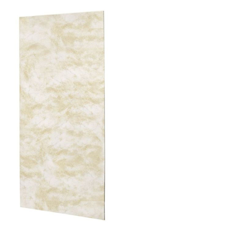 Solid Surface One Panel Shower Wall, Cloud White, 96" H x 36" W x 0.25" D