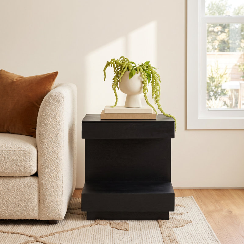 Sonora Modern End Table, Black