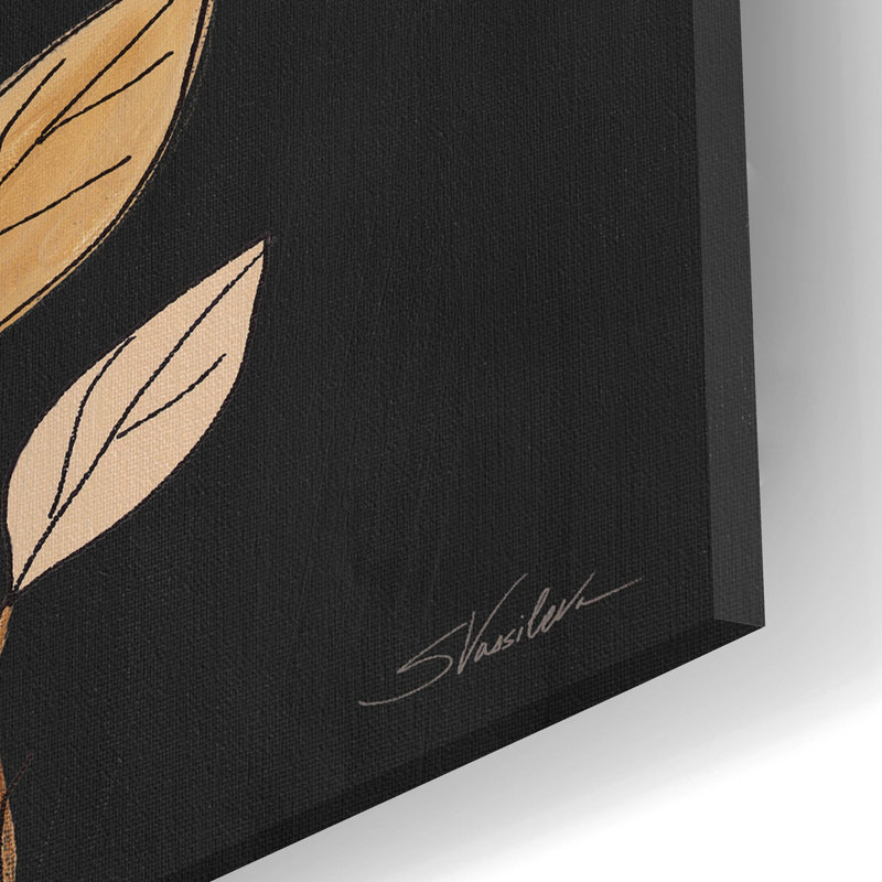  «Farm Branch 2 On Black» par Silvia Vassileva, art mural en verre acrylique, 12 po x 24 po, H 24 po x l 12 po