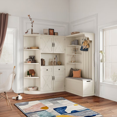 Allen Hall Tree with Storage Cabinet & 4 Hooks by Red Barrel Studio