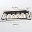 Luminaire encastré cage rectangulaire 5 lumières Ciarrai-1460018002