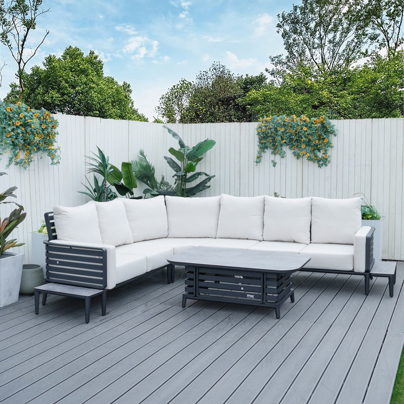Steaven 7-Piece Patio Sets With Coffee Table