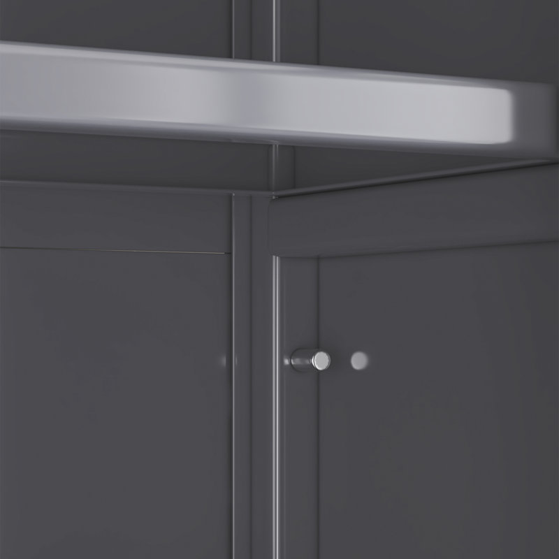 Metal Storage Shelves, Noir satiné