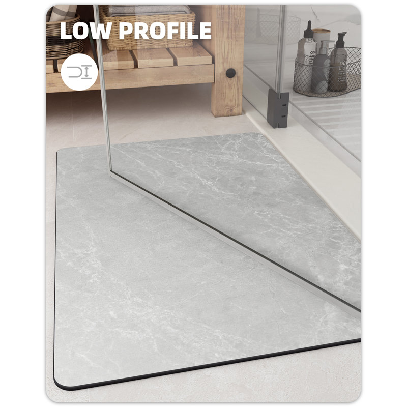 Tapis pour salle de bain, Gris clair, L 16 po x L 24 po