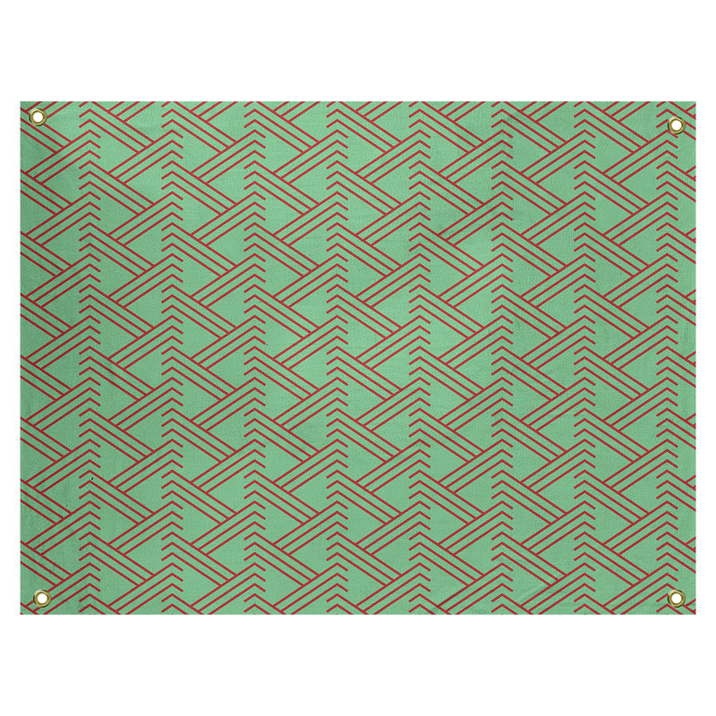 Tapisserie murale en polyester zig à la fête hol zag, H 1 po x l 36 po x P 26 po, Vert clair / Brun